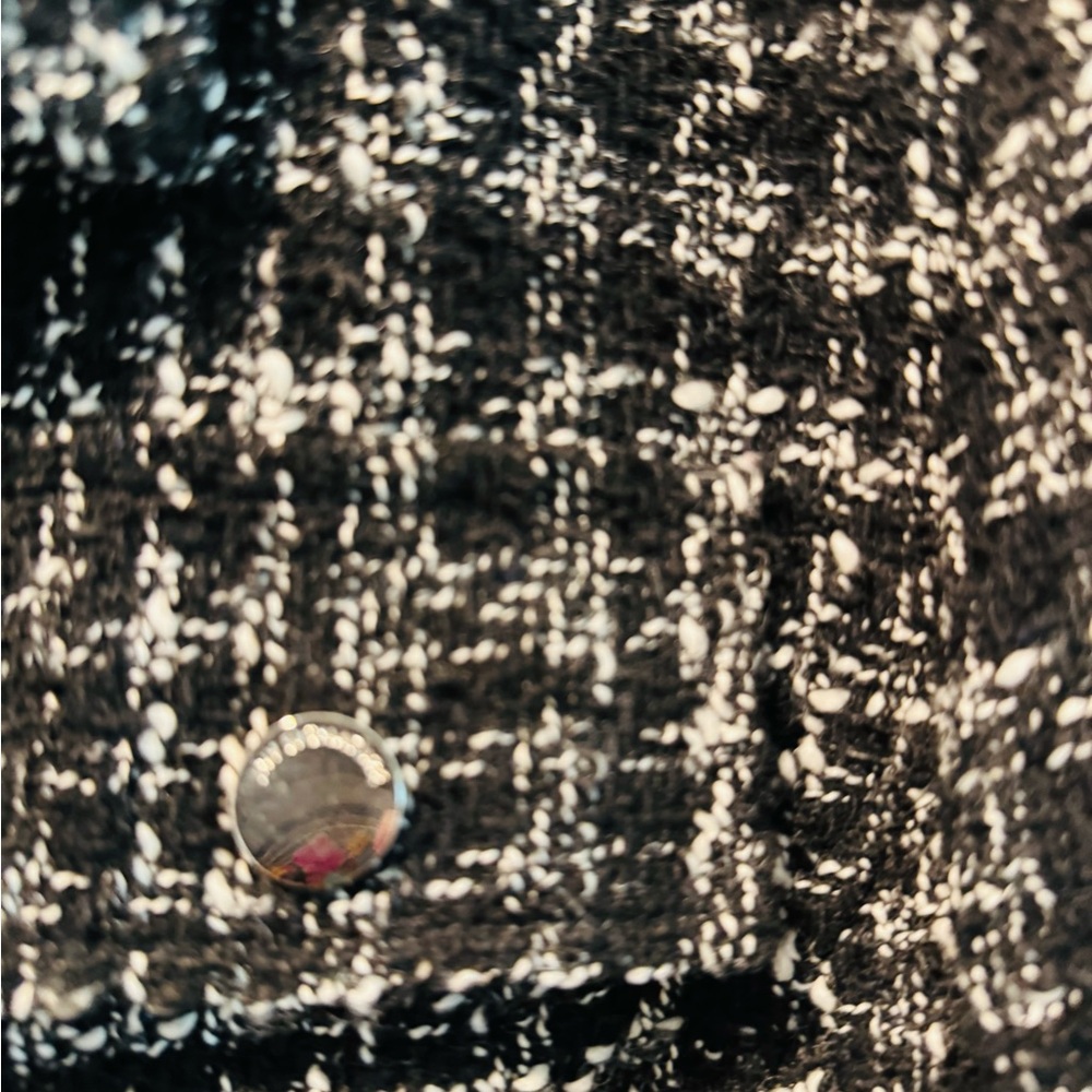 Jones New York Signature Tweed Wool Blend Jacket Black White L - Picture 12 of 15